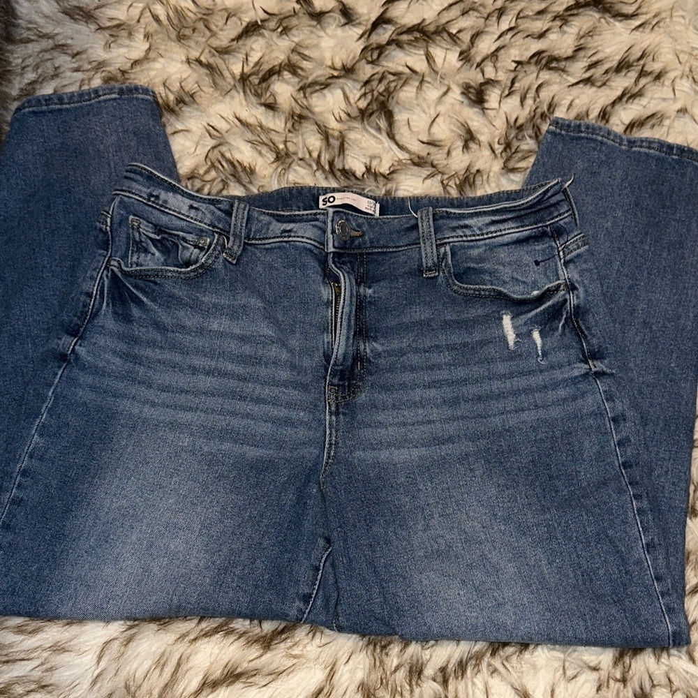 SO Women's Denim Straight Leg Jeans